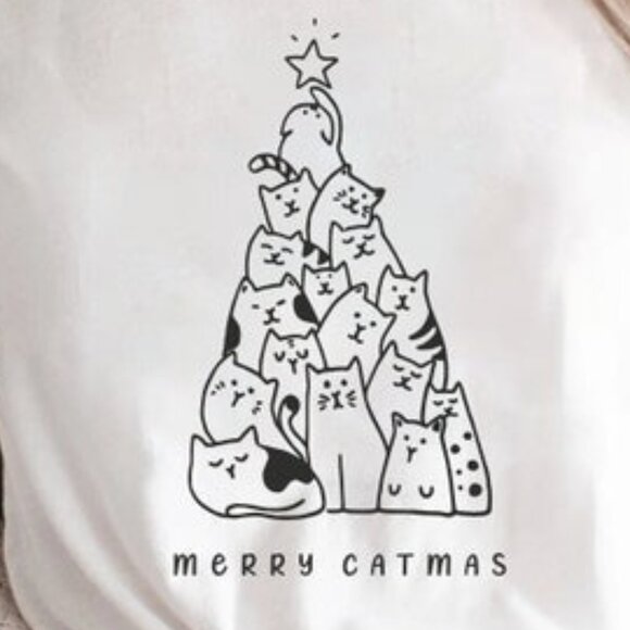 Cat Christmas Shirt, Merry Catmas Shirt, Cat Christmas Tree Shirt - Picture 2 of 5